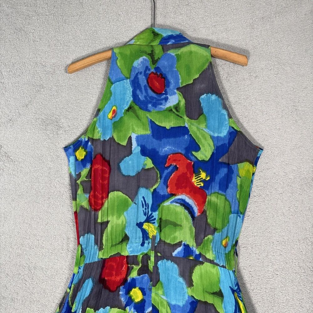 Vintage Together Maxi Dress Size 10 Double Breasted 50s Inspired Day Dress Artsy - Picture 13 of 15